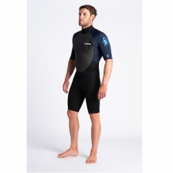 C-Skins Element 3/2mm Mens Shorty Wetsuit Black Slate Cyan