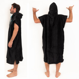 All-In Velour Beach Changing Robe Classic Flash Black Turquoise