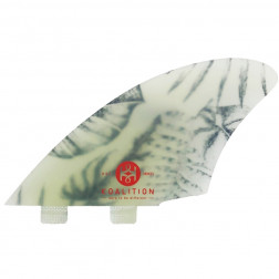 Koalition Keels Surfboard Fin Set Tropical Leaves FCS