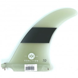 Koalition California Longboard Fin 7 inch Clear Black Stripes