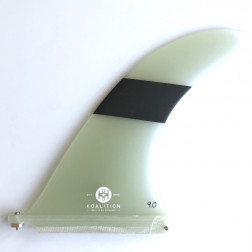 Koalition California Longboard Fin 9 inch Clear Black Stripes