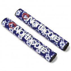 Northcore Blue Hibiscus Roof Rack Pads For Surfboards