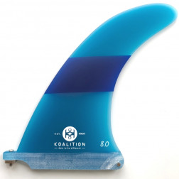 Koalition California Longboard Fin 8 inch Blue Stripes