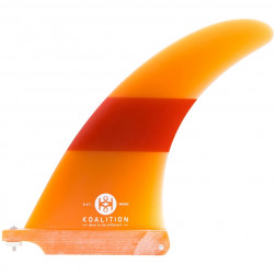 Koalition California Longboard Fin 7.5 inch Orange Stripes