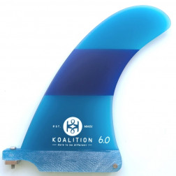 Koalition California Longboard Fin 6 inch Blue Stripes