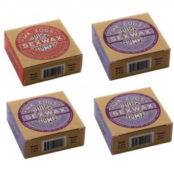 SexWax Base Coat and 3 Cold Surf Wax - 4 Block Pack