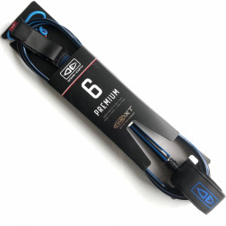 Ocean Earth One XT Surfboard Leash 6ft Black Blue