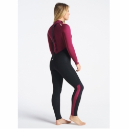 C-Skins Surflite 4/3mm Womens Wetsuit Back Zip Raven Black Wine