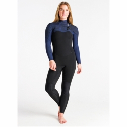 C-Skins Solace 4/3mm Womens Wetsuit Chest Zip Black Bluestone