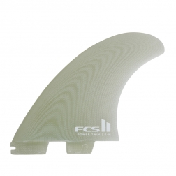 FCS II Power Twin PG Twin Surfboard Fin Set Clear