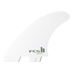 FCS II Carver PC Surfboard Fins White Large