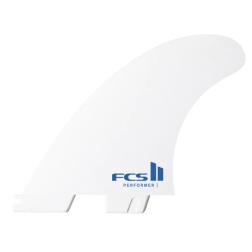 FCS II Performer PC White Surfboard Fins Large