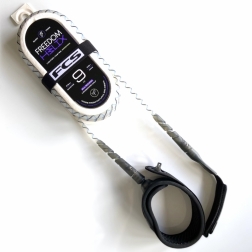 FCS 9ft Freedom Helix Longboard Knee Leash Natural Black