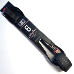 Ocean Earth OneXT Slimline Lightweight Comp Leash 6ft Black