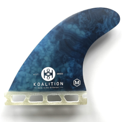 Koalition Surfboard Fin Set Medium Futures Malachite Blue