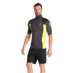 C-Skins NuWave Rash X Mens TurtleNeck Rash Vest Anthracite Lime