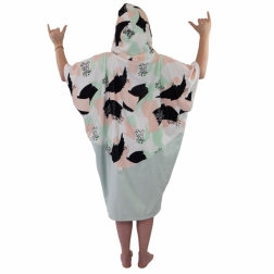All-In V Bumpy Beach Changing Poncho Camo Smoke
