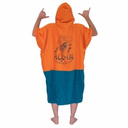 All-In V Bumpy Beach Changing Poncho Tiger Orange