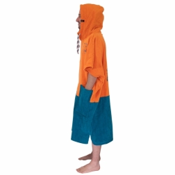 All-In V Bumpy Beach Changing Poncho Tiger Orange