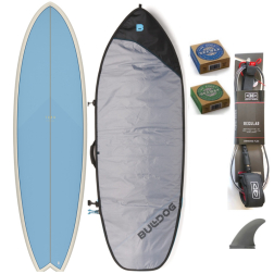 Torq 7ft2 Fish Surfboard Package Mako Blue